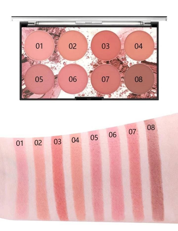 MissRose 8 Colors Makeup Blush Palette