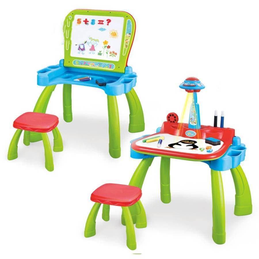 2 In 1 Drawing Board & Art Projector Magnetic Board With Desk - 1-Set