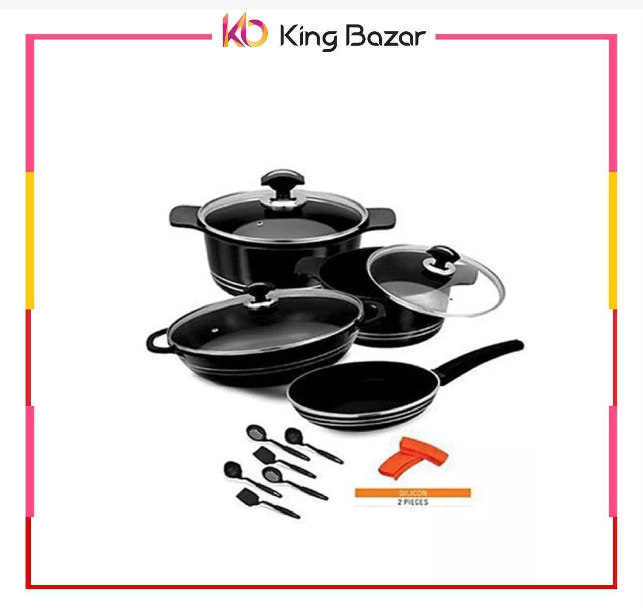 Deluxe Falcon 15 Pieces Cookware Set With PTF Non Stick Coating