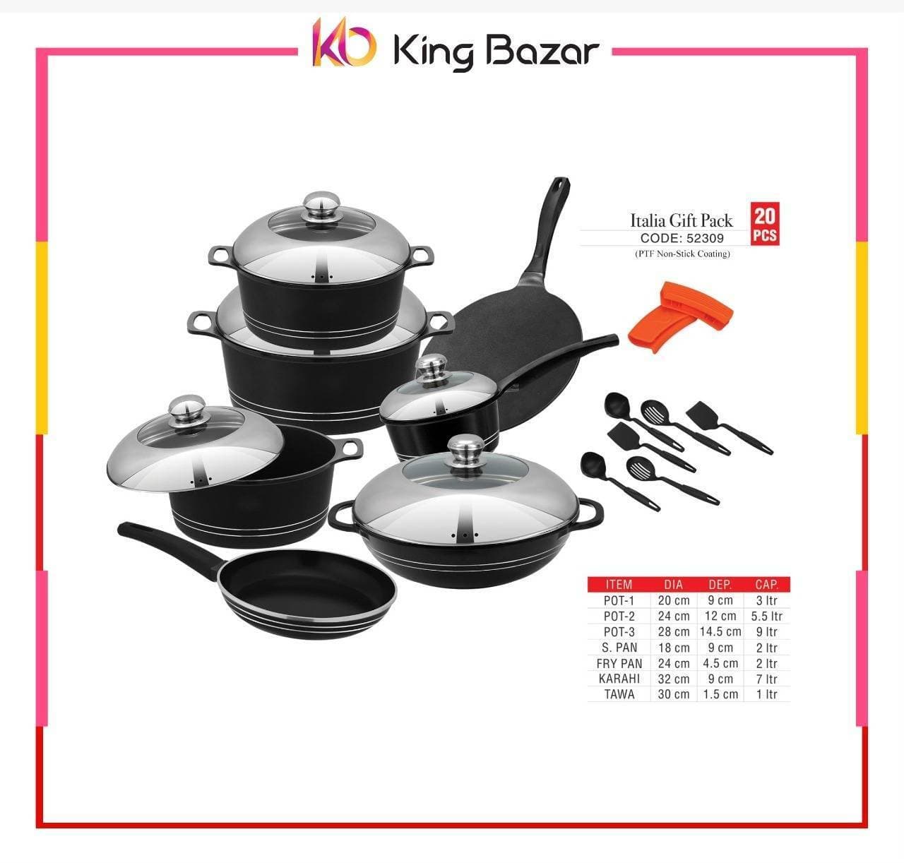 Sonex Die Cast 12 Pieces Cookware Set