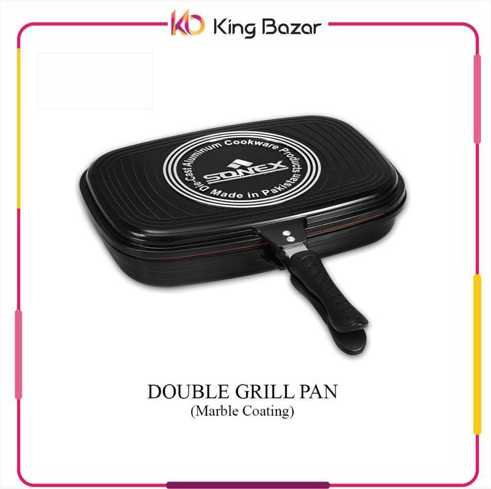 Sonex Double Grill Pan Marble Coated