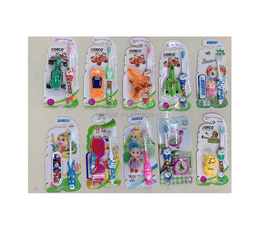 Kids Toothbrush Pack with Toy Cute Tooth Brush for Kids Ultra Soft Kids Toothbrush cartoon toothbrush for kid  Kids & Child Toothbrush With Toy Premium Quality Soft Brush Note random colour can be dilever