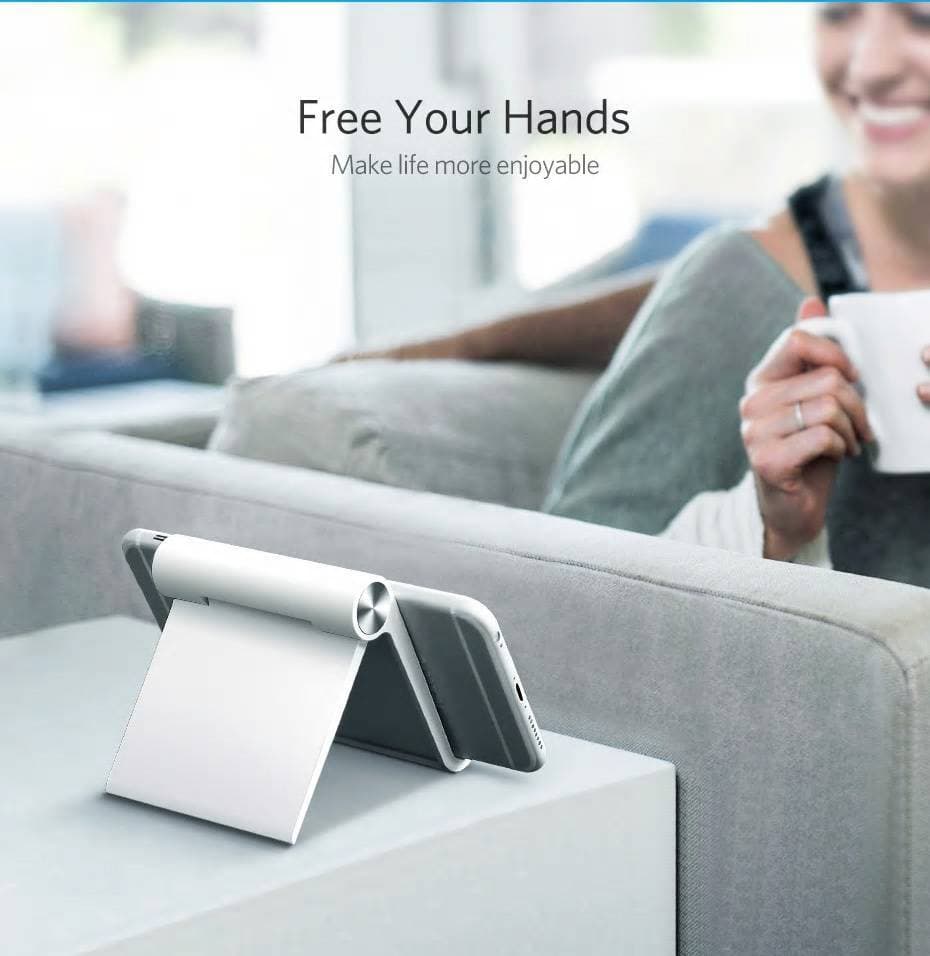 White Phone Holder Stand For iPhone And All Smart Phone  - 1 Piece