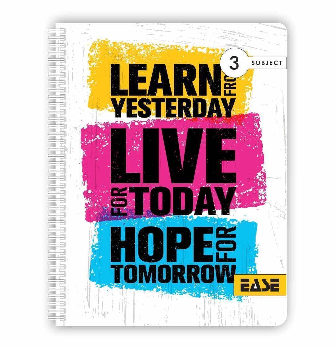 Learn, Notebook, Plastic Cover, 3 Subject