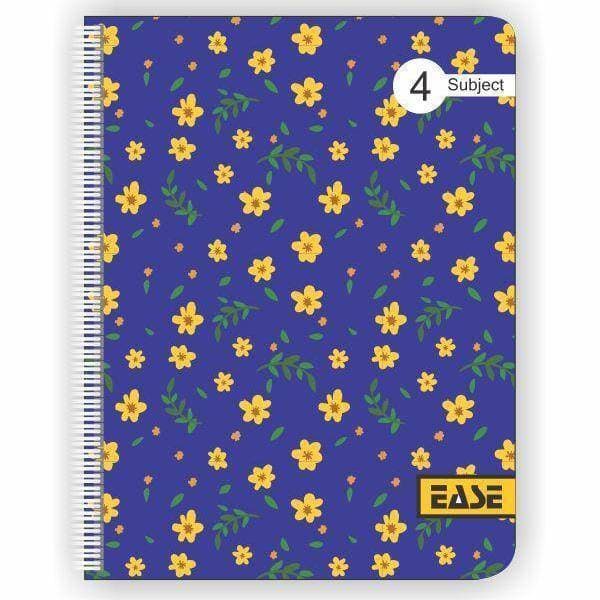 Flowers Notebook| Plastic Cover| 4 Subject