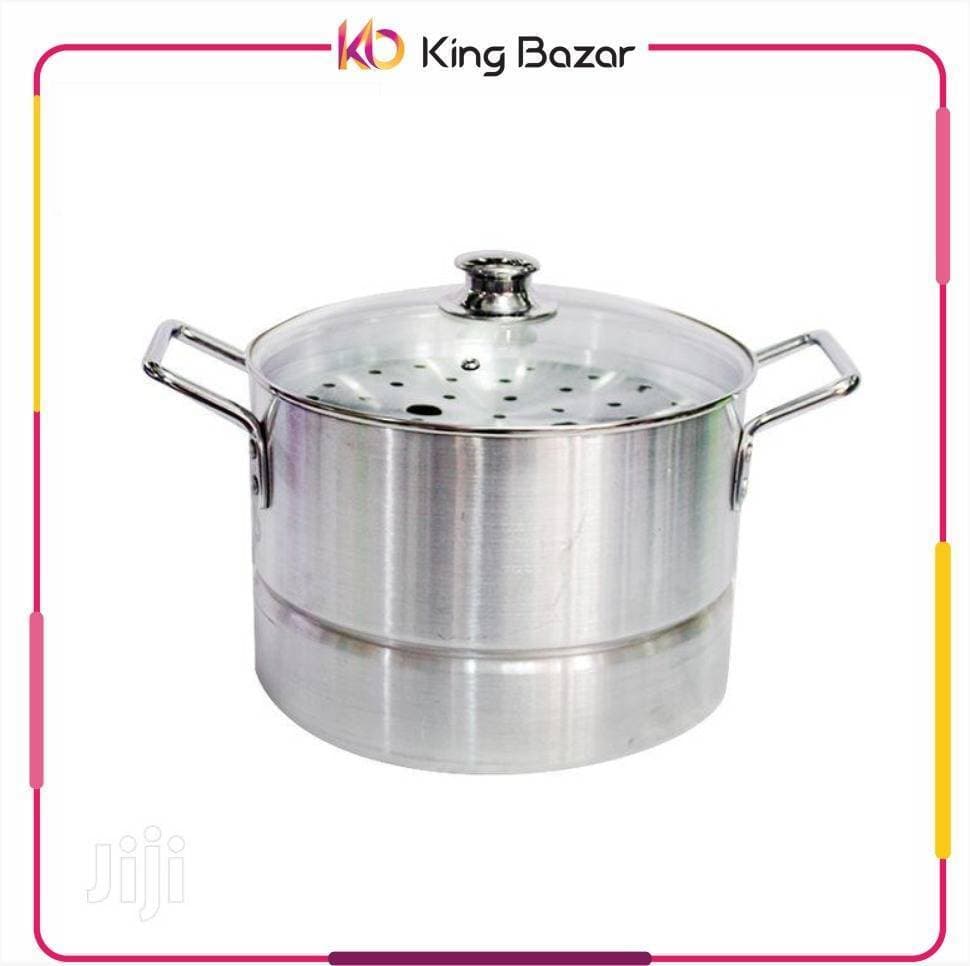 Sonex Royal Silver Jist Steamer Pot With Glass Lid