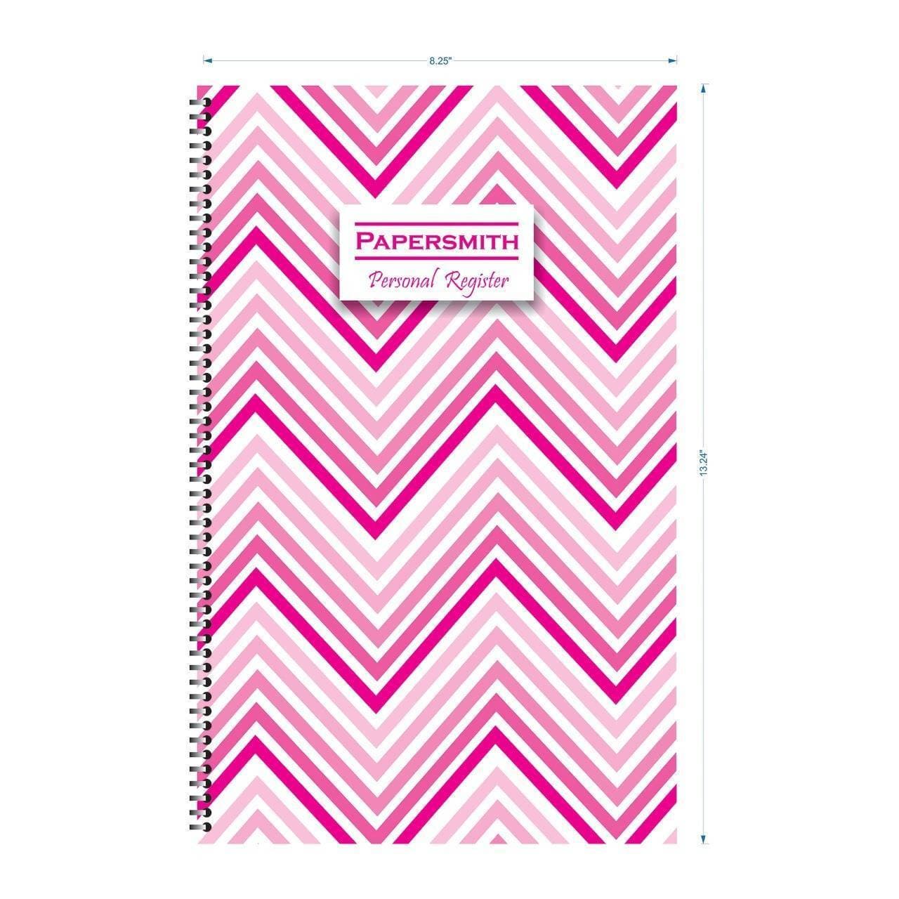 Register Notebook| Narrow Line - Red
