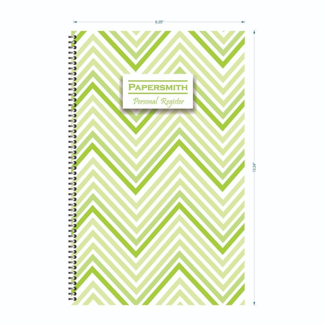 Register Notebook| Narrow Line - Green