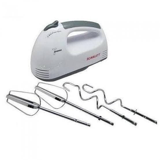 Scarlett 7-speed Hand Mixer With 4 Pieces Stainless Blender.