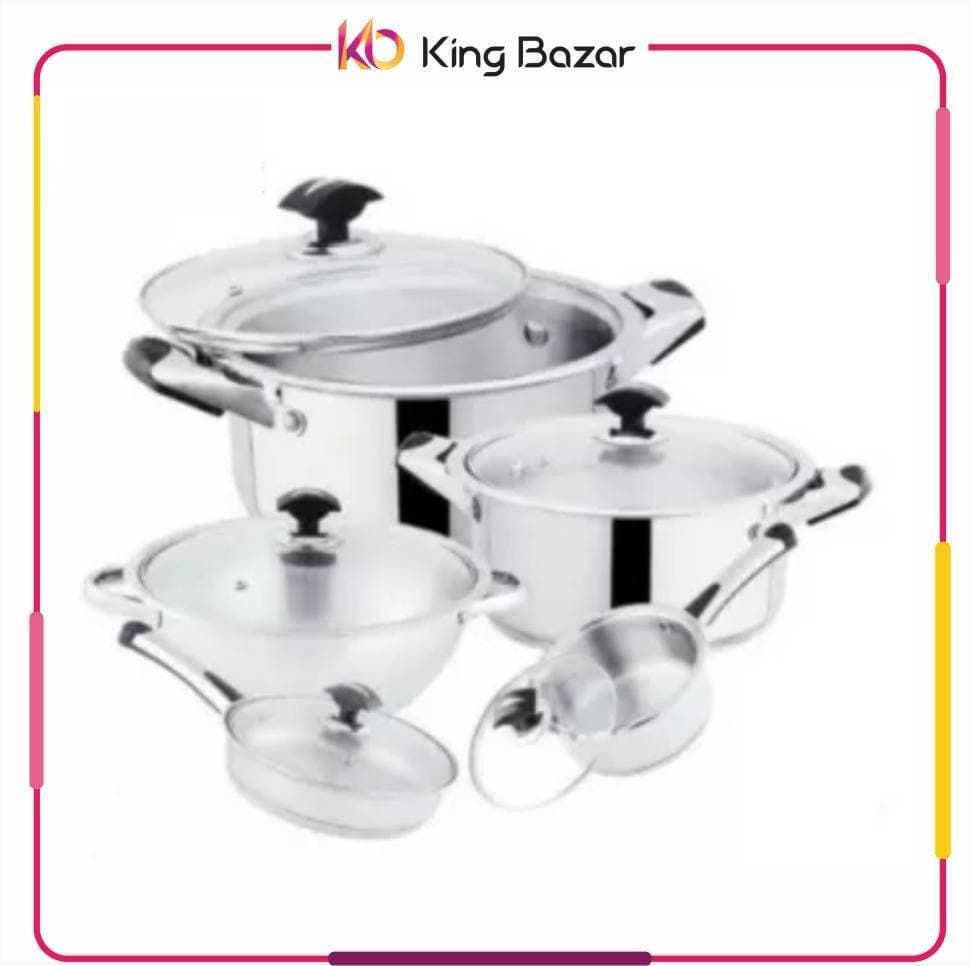 Sonex Mega Classic Stainless Steel 12 Pieces Cookware Set Gift Pack