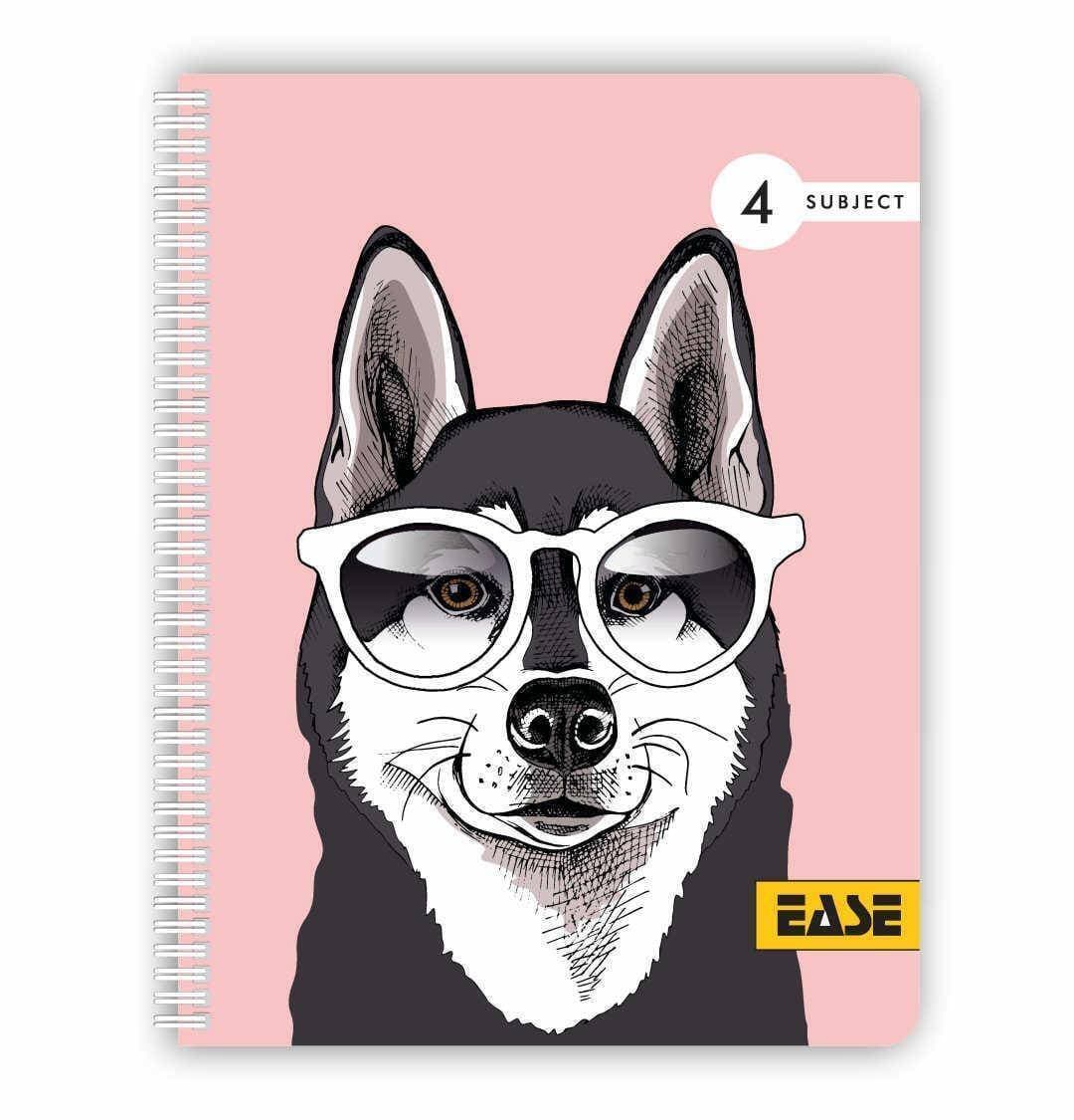 EASE - Notebook, Plastic Cover, 4 Subject
