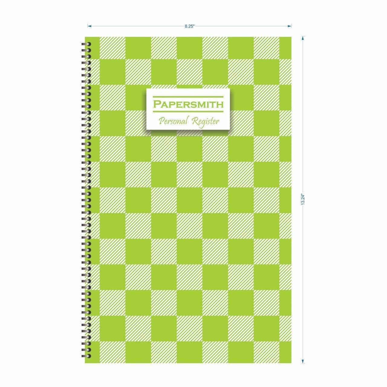 EASE - Register Notebook| Narrow Line - Green