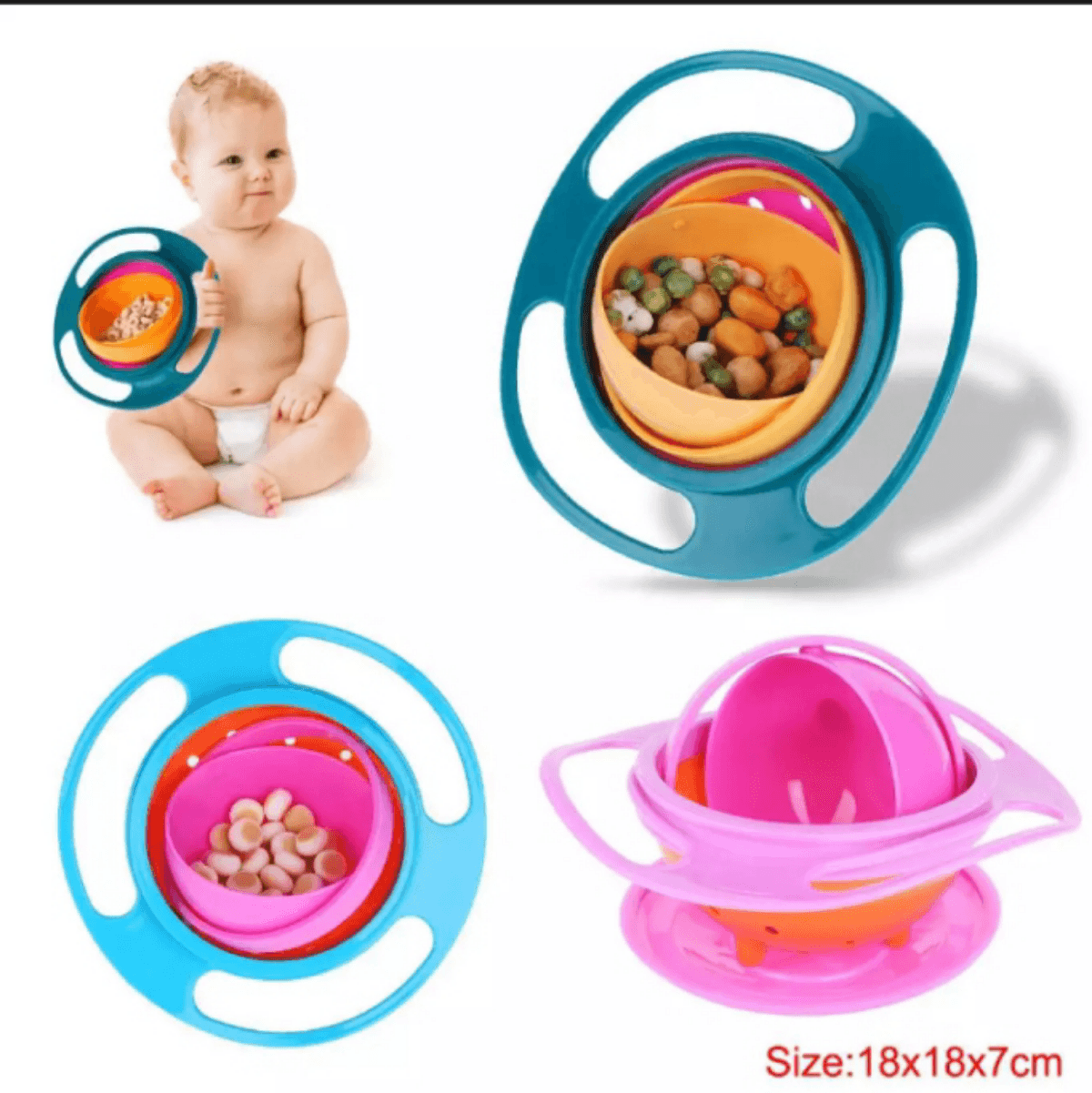 Baby Feeding Bowl Baby Gyro Bowl Baby Food Bowl 360°