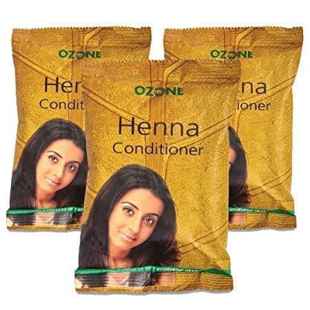 Ozone Henna Hair Conditioner  Pure Henna (Mehndi) Hair Color And Hair Conditioning Solution For Men & Women, 100 G (Pack Of 3)