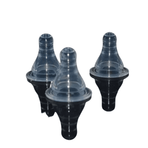 Pack Of 3 - Soft Silicone Nipple Pacifier Of Baby Feeding Bottle Regular Neck
