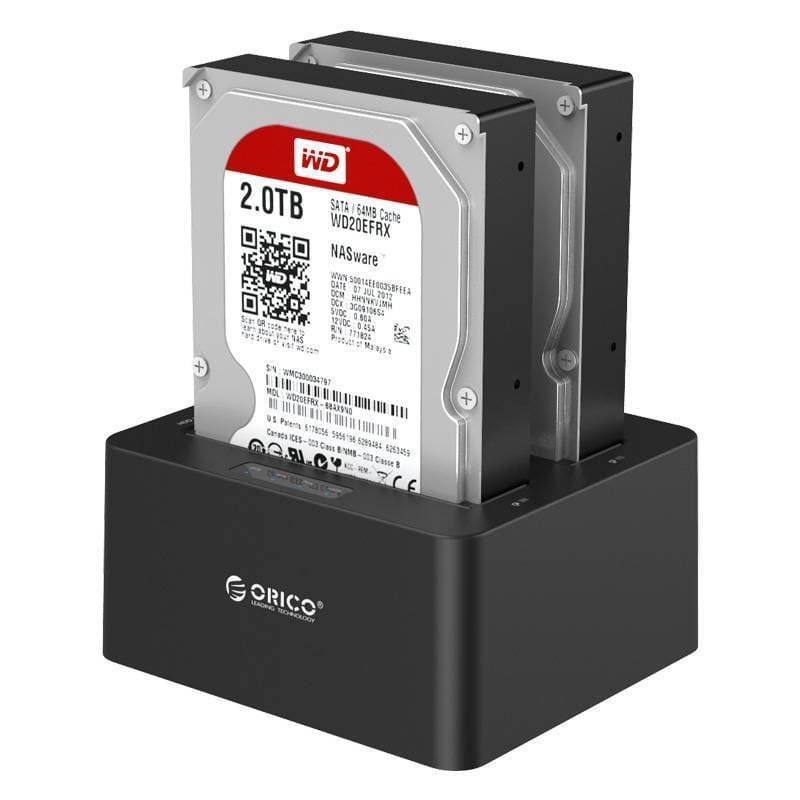 Orico 2.5   3.5 Inch Dual Bay Usb3.0 1 To 1 Clone Hard Drive Docking Station