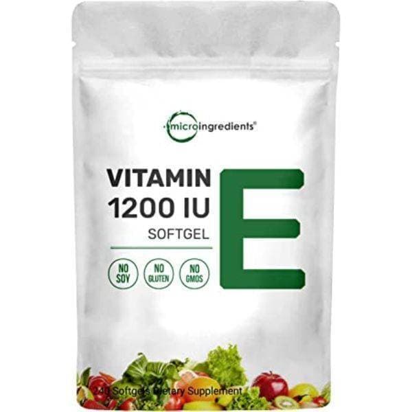 Vitamin E Softgels With Virgin Sunflower Seed Oil, 1200Iu, 240 Counts, Promote Skin, Antioxidant & Immune Function, Premium Vitamin E Oil Liquid Pills, Non-Gmo, Vegan Friendly
