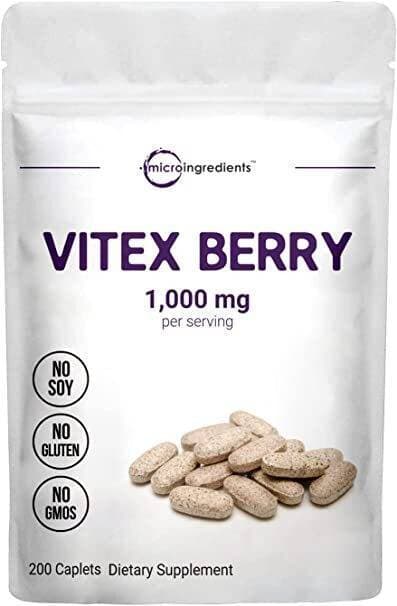 Micro Ingredients Vitex Supplement (Vitex Chasteberry Supplement), 1000Mg Per Serving, 200 Caplet, 100 Days Supply, Hormone Balance Support For Women, Non-Gmo