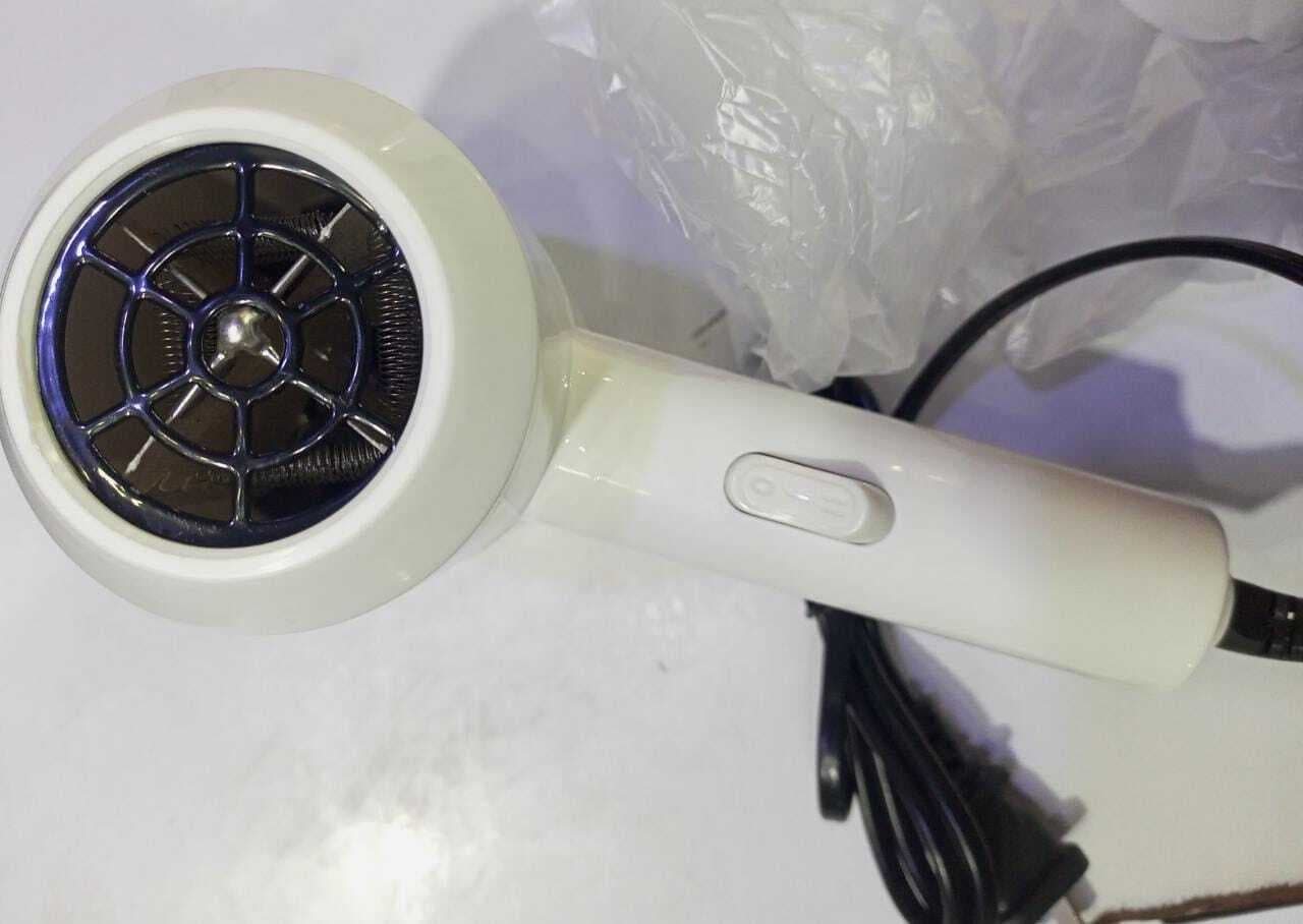 Hair Dryer - household appliances, high-power hammer, blue hair dryer 5558 EU WHITE& pink