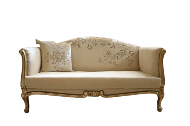 2.5 Seats Vintage Hand Printed Sofa - 1 Piece