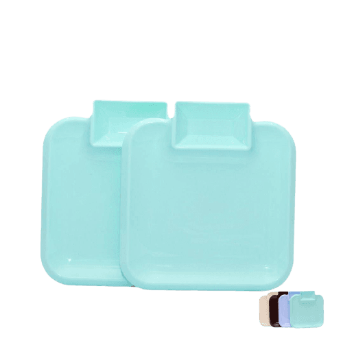 Pack Of 2 Square Snack Plate For Burger