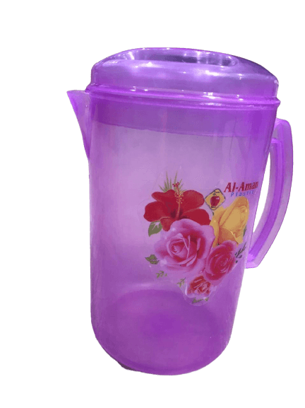 Beautiful Flower Printed Design Colored Water Jug 1.5 Liters - 1 Piece