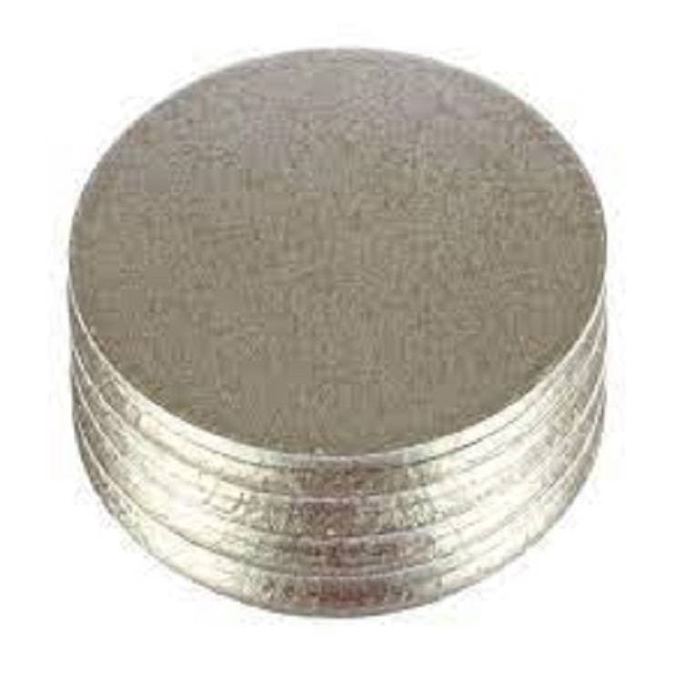 Pack Of 8 - Cake Board Round - Silver