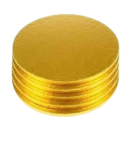Pack Of 6 - Cake Board Round - Gold