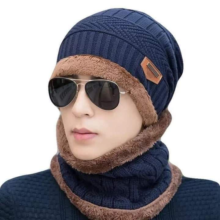 Winter Thermal Wool Cap & Scarf