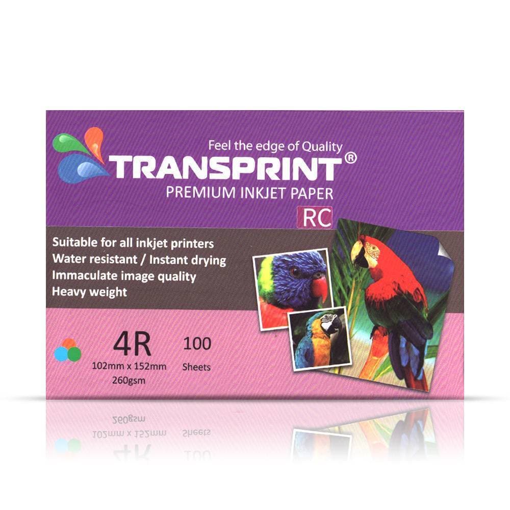 Transprint Premium Inkjet Photo Paper RC Luster  4 x 6 inches