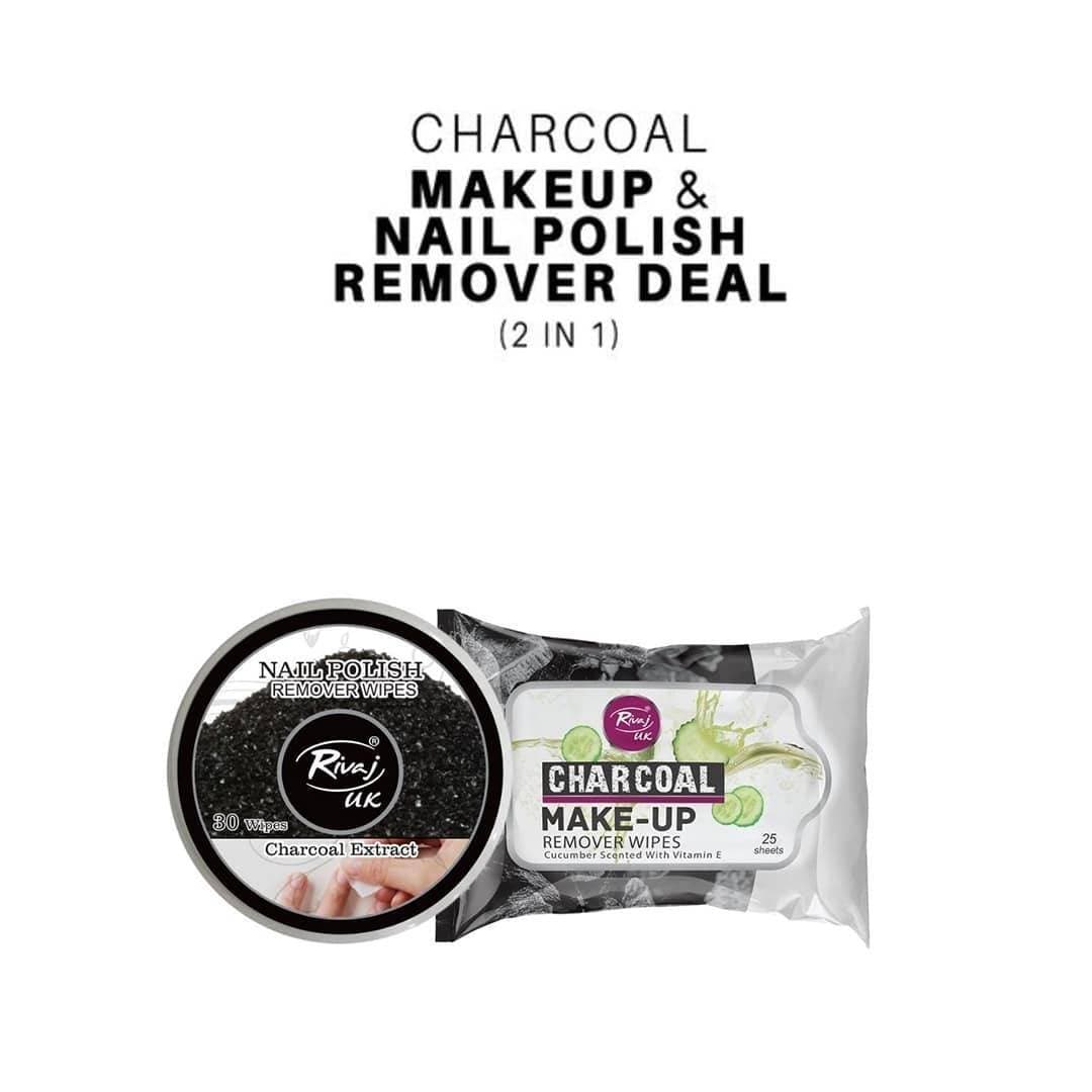 Makeup And Nail Polish Remover Deal - Charcoal