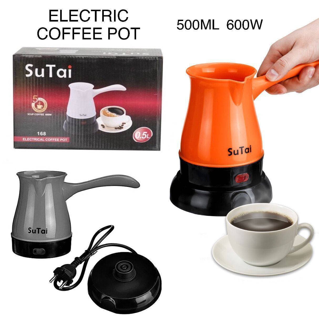 European Style Electric Turkish Coffee Electric Pot Rice Cooking Stainless Steel