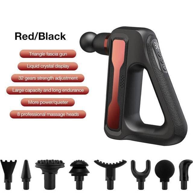 Original Blueidea Electric Massage Gunn 32 Level Fascial Gunn With 8 Massage Heads - Bld-888