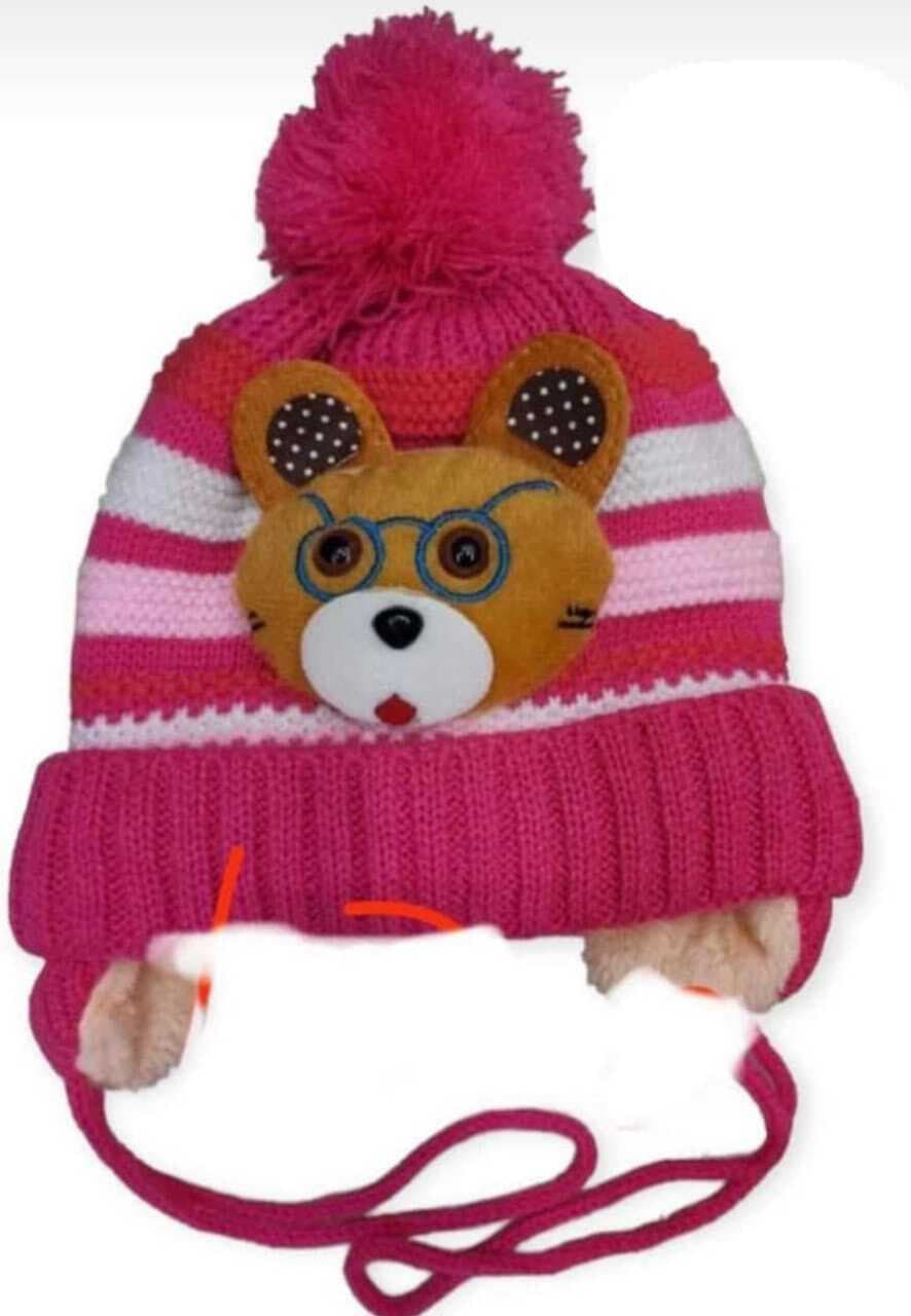 New Born Baby Wool Cap - Pink