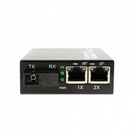 Ethernet To Fiber Media Converter Dual Ports Giga A-B Pair Optical Fiber