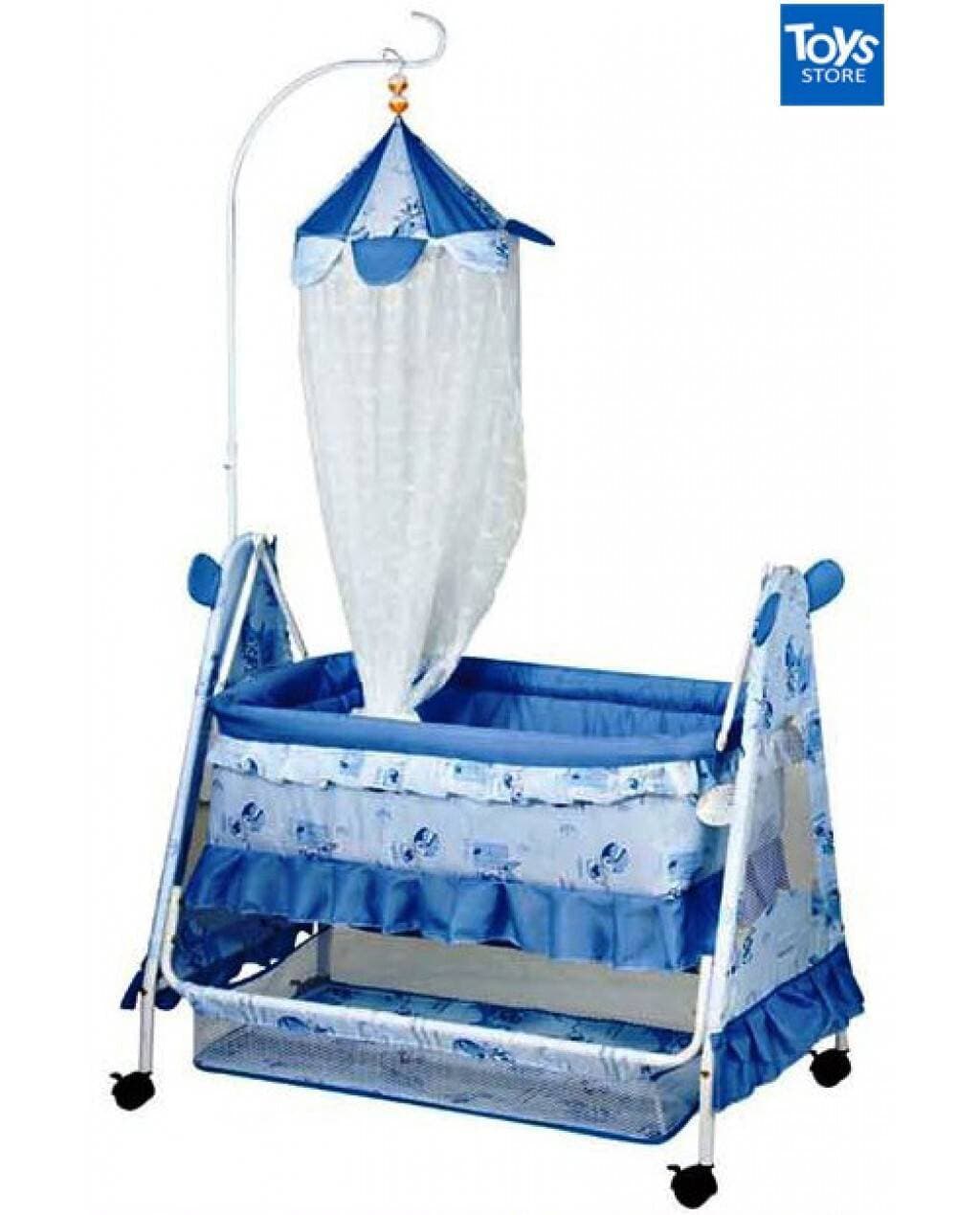 Kids Baby Cradle Child Cradel Baby Swing With Mosquito Net - Blue