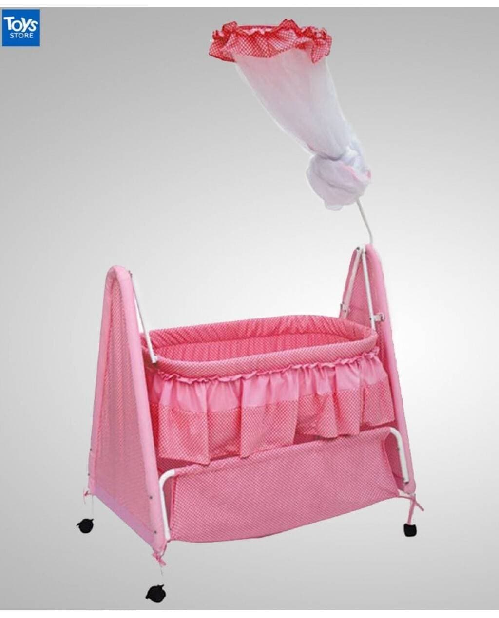 Kids Baby Cradle Child Cradel Baby Swing With Mosquito Net - Pink