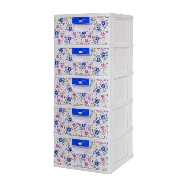 5 Layer Storage Box Storage Drawer - Blue