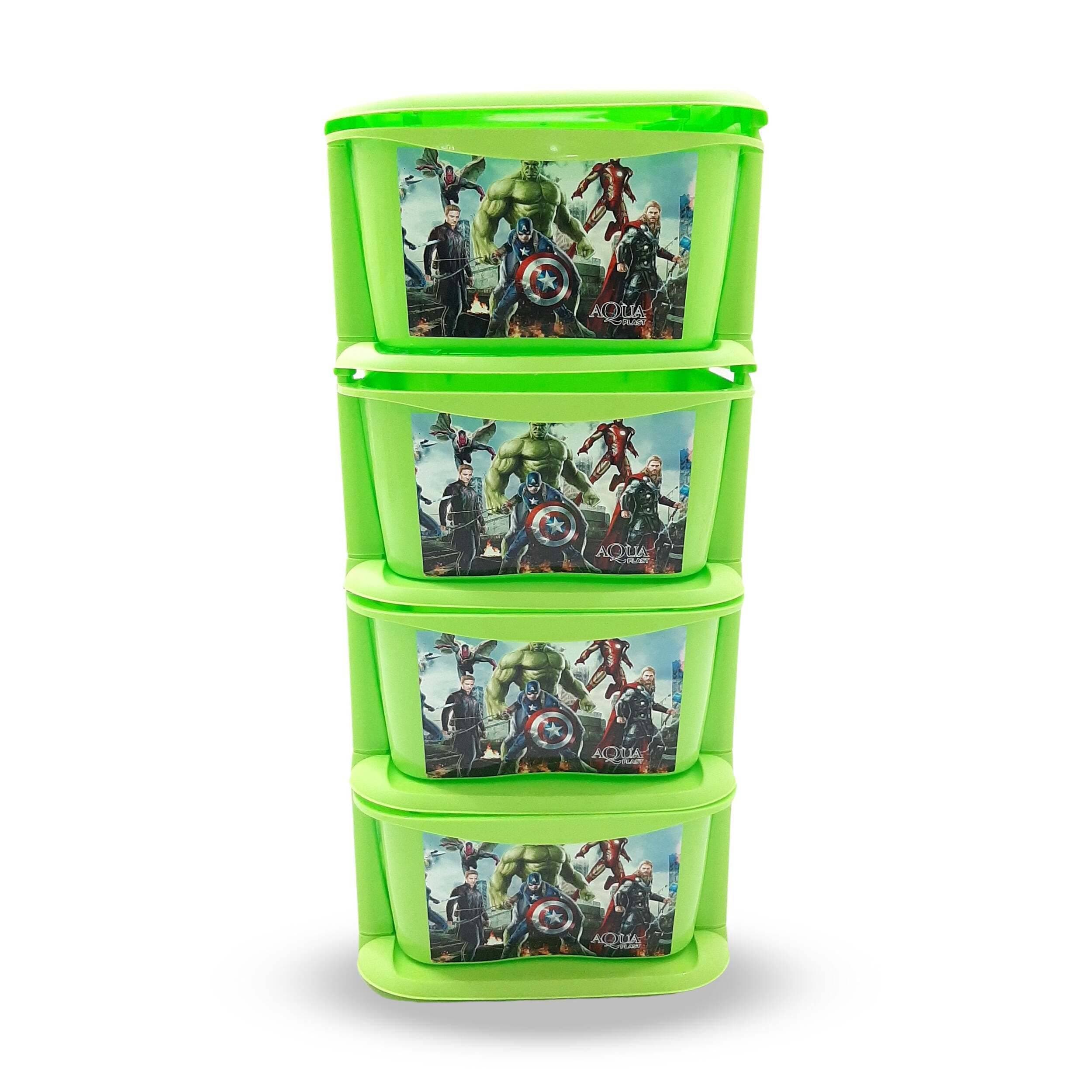 Aqua Plast 4 Layer Storage Box Storage Drawer - Green
