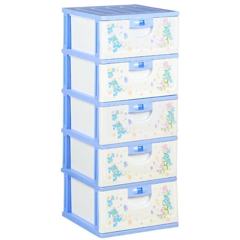 Kids Baby Cupboard Almirah Cabinet Box Storage Drawer - Blue