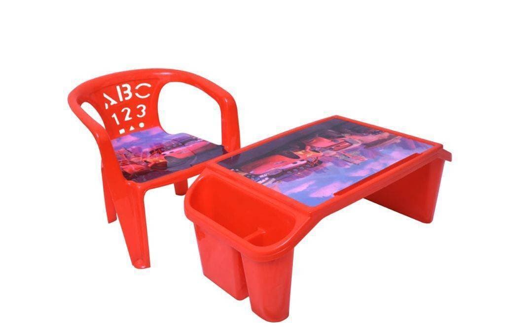 Kids Study Table Chair Set Plastic School Desk