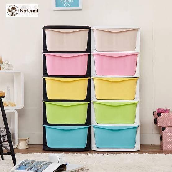 KIds Aqua Plastics 5 Layer Storage Box Drawer
