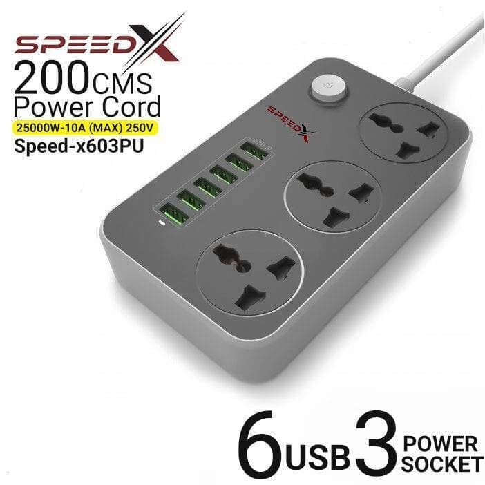 Speed-Xu603Pu Power Universal Travel 3 Socket