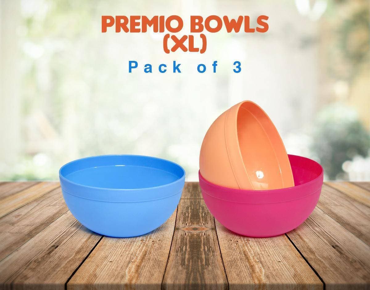 Pack Of 3 - Extra Large Soft Plastic Bowls