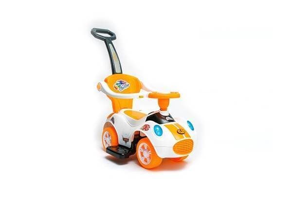 Kids Baby Mini Stoller Smart Car High Decorated Push Car Kids Ride Car - Orange