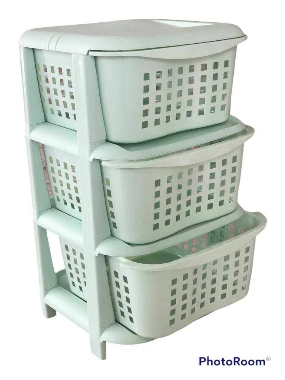 Kitchen Rack 3 Drawer - White