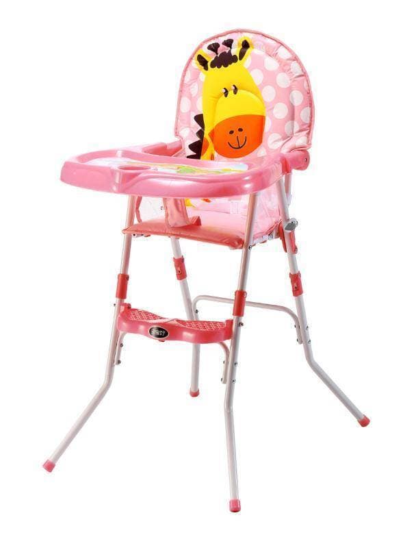 Baby High Chair With Tray - Baby Pink
