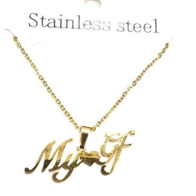 Golden Custom Made Necklace For GF (Girl Friend)