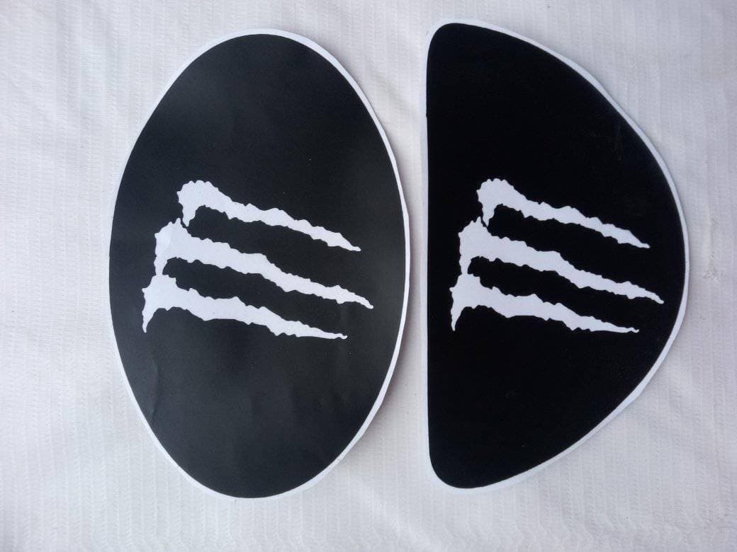 pack of 2 Vinyl Stickers For Backlight cover Of 70cc and 125cc Bike