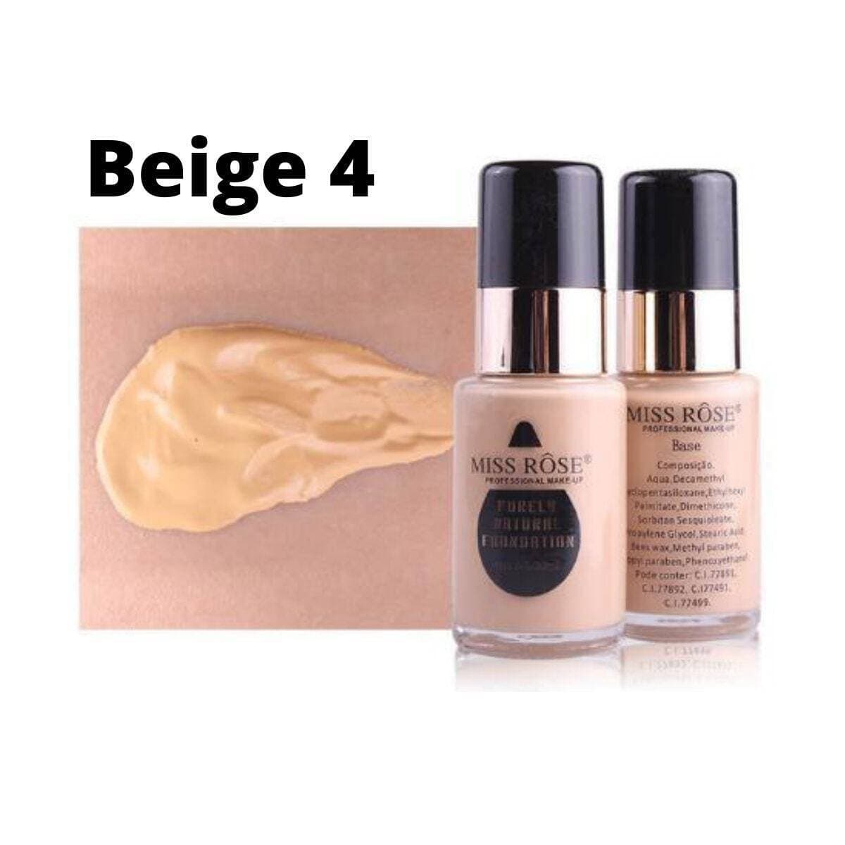 Miss Rose - Purely Natural Liquid Foundation Beige 4